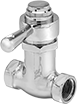 Image of Product. Front orientation. Water Supply Stop Valves. Self-Closing Water Supply Stop Valves for Plumbing Fixtures.