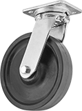 Image of Product. Swivel. Front orientation. Swivel. High-Capacity Spartan Casters with Polyurethane Wheels.