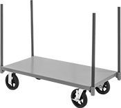 Image of Product. Front orientation. Platform Trucks. Platform Trucks with Corner Stakes, Steel Platform.