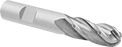 Image of Product. Front orientation. End Mills. High-Speed Steel Ball End Mills, 4 Flutes.