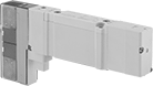 Image of Product. Front orientation. Directional Control Valves. Modular Air Directional Control Valves with Air and Electrical Manifolds , 3 Way.