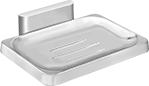 Image of Product. Front orientation. Soap Dishes. Chrome-Plated Zinc Alloy.
