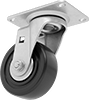 Debris-Guard Casters with Rubber Wheels