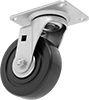 Debris-Guard Casters with Rubber Wheels