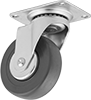 Debris-Guard Casters with Rubber Wheels