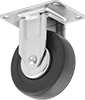 Debris-Guard Casters with Rubber Wheels