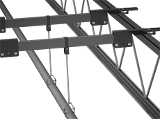 Image of ProductInUse. Front orientation. Threaded Rod Hanger Beams.
