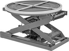 Image of Product. Front orientation. Pallet Stands. Air-Actuated Auto-Leveling Pallet Stands—Not for Lifting.