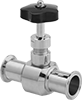 Precision Flow-Adjustment Valves with Sanitary Quick-Clamp Fittings for Clean Steam