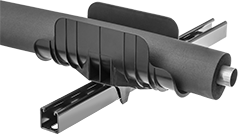 Image of ProductInUse. Front orientation. Pipe Routing Saddles.