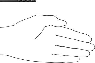 Image of Product. Side1 orientation. Contains SizingReference. Black-Oxide High-Speed Steel Drill Bit, 1/8" Size, 2-3/4" Overall Length.