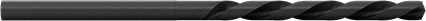 Image of Product. Side1 orientation. Black-Oxide High-Speed Steel Drill Bit, 1/8" Size, 2-3/4" Overall Length.