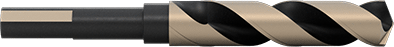 Image of Product. Side1 orientation. Reduced-Shank Black-Oxide High-Speed Steel Drill Bit, Jobbers', 23/32" Bit Size, Split.