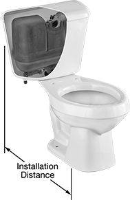 Image of Product. Front orientation. Contains Annotated. Toilets. Pressurized-Tank Toilets, Floor Mount.