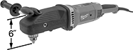 Image of Product. Front orientation. Contains Annotated. Drills. Milwaukee Angled-Head Electric Drills, Style C.