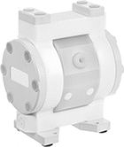 Image of Product. Front orientation. Double Diaphragm Pumps. PTFE Air-Powered Double Diaphragm Pumps for Harsh Chemicals, Threaded Side Intake and Threaded Side Discharge.