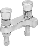 Image of Product. Style D. Front orientation. Sink Faucets. Automatic Shutoff Sink Faucets, Sink Mount/Bottom Inlet—Delayed Shut-Off, Style D.