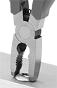 Image of ProductInUse. Front orientation. Screw-Extracting Pliers.