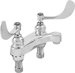 Image of Product. Style D. Front orientation. Sink Faucets. Double-Inlet Sink Faucets, Bottom Inlet—Sink Mount, Style D.