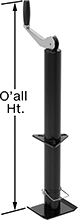 Image of Product. Top Handle Style C. Front orientation. Contains Annotated. Jacks. Leveling Jacks, Style C.