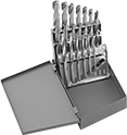 Image of Product. Front orientation. Drill Bits. Carbide-Tipped Drill Bit Sets, Jobbers' Length.