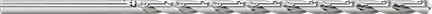 Image of Product. Side1 orientation. Extended-Length Drill Bit, Uncoated High-Speed Steel, 1/4" Size, 8" Overall Length.