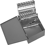 Image of Product. Front orientation. Tap and Drill Bit Stands. Tap and Drill Bit Cases, For Drill Bits, Steel.