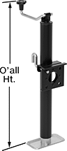 Image of Product. Top Handle Style D. Front orientation. Contains Annotated. Jacks. Leveling Jacks, Style D.