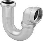Image of Product. Front orientation. Sink Drain Traps. Sink Drain Traps with Outlet Elbow, Chrome-Plated Brass, P-Trap.