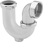 Image of Product. Front orientation. Sink Drain Traps. Sink Drain Traps with Cleanout Plug and Outlet Elbow.