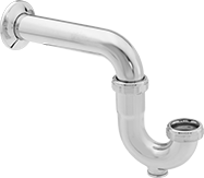 Image of Product. Front orientation. Sink Drain Traps. Sink Drain Traps with Cleanout Plug, Chrome-Plated Brass, P-Trap.