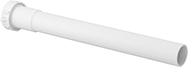 Image of Product. Back orientation. Sink Drain Trap Extension Tubing. Slip-Joint Inlet Connection, Unthreaded Outlet Connection.