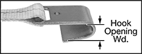 Image of Attribute. Front orientation. Contains Annotated, Border. Ratchet Straps. Retractable Ratchet Straps, Flat Hook.