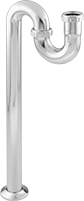 Image of Product. Front orientation. Sink Drain Traps. Chrome-Plated Brass, S-Trap.