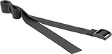 Image of Product. Front orientation. Cinching Straps. Cinching Straps, Plastic Feed-Through Buckle.