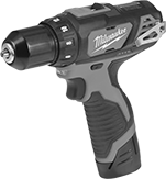 Image of Product. Front orientation. Drills. Milwaukee Cordless Drill/Drivers, Style A.