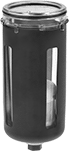 Image of Product. Polycarbonate with Bowl Guard. Front orientation. Compressed Air Filter Bowls. Norgren Compressed Air Filter Bowls, Polycarbonate Bowl, Clear Bowl, Guard.