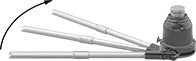 Image of Product. Front orientation. Contains Annotated. Jacks. Low-Profile Hydraulic Bottle Jacks.