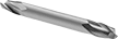 Image of Product. Front orientation. End Mills. Cobalt Steel Square End Mills with Two Milling Ends, 2 Flutes.