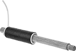 Image of ProductInUse. Step 1: Slide grip on handle. Front orientation. Hand Grips. Conformable Round Hand Grips .