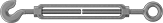 Image of Product. Front orientation. Turnbuckles. Hook-to-Eye Turnbuckles—Not for Lifting.