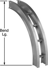 Image of Product. Front orientation. Contains Annotated. Cable Trays and Fittings. Cable Trays and Fittings, Vertical 90° Elbow Trays, Outside Bend.