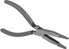 Image of Product. Front orientation. Long-Nose Pliers. Nonmarring Long-Nose Pliers, Standard Nose with Flat Jaw and Plastic-Coated Tips, Cushion Grip.