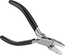 Image of Product. Front orientation. Long-Nose Pliers. Nonmarring Long-Nose Pliers, Wide Nose with Flat Jaw and Nylon Jaw Pads, Cushion Grip.