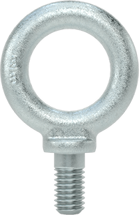 Image of Product. Front orientation. Steel Eyebolt with Shoulder - for Lifting, Zinc-Plated, 3/8"-16 Thread Size, 9/16" Thread Length .