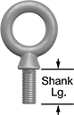 Image of Product. Front orientation. Contains Annotated. Eyebolts. Eyebolts—For Lifting, Closed Eye, With Shoulder.