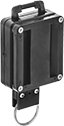 Image of Product. Loop Connection. Front orientation. 4 1/2" Height When Retracted. Portable Tool Retractors.