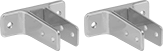 Image of Product. Front orientation. Toilet Partition Mounting Hardware. Urinal Partition Mounting Hardware Kits, For Joining Partition to Wall, For Stainless Steel and Steel.