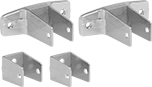 Image of Product. Front orientation. Toilet Partition Mounting Hardware. Urinal Partition Mounting Hardware Kits, For Joining Partition to Floor, For Stainless Steel and Steel.