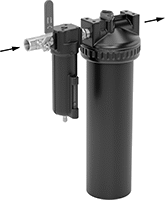 Image of Product. Style A. Front orientation. Contains Annotated. Style A. Desiccant Compressed Air Dryers with Filters for Oil and Particle Removal.